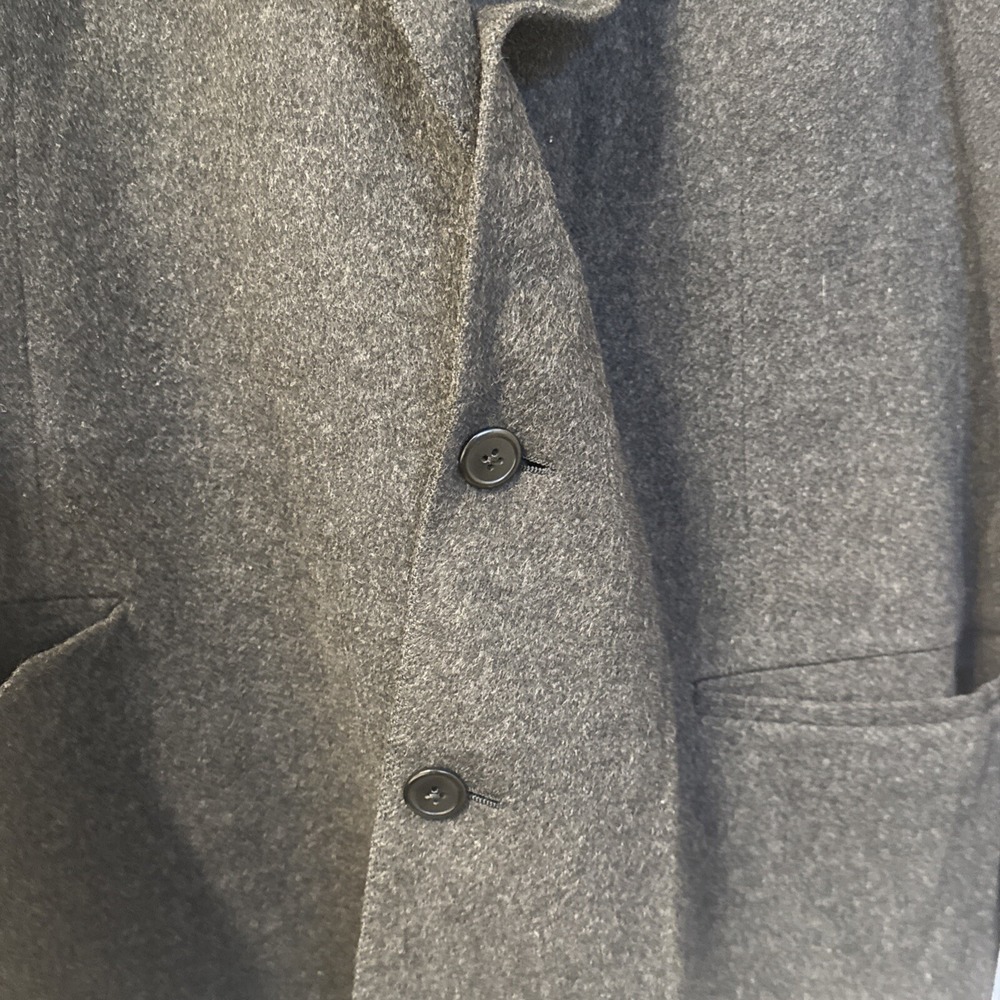 Hart Schaffner Marx Camel Hair Blazer Sport Coat Mens 46 Grey 2 Button Vented - Picture 3 of 16